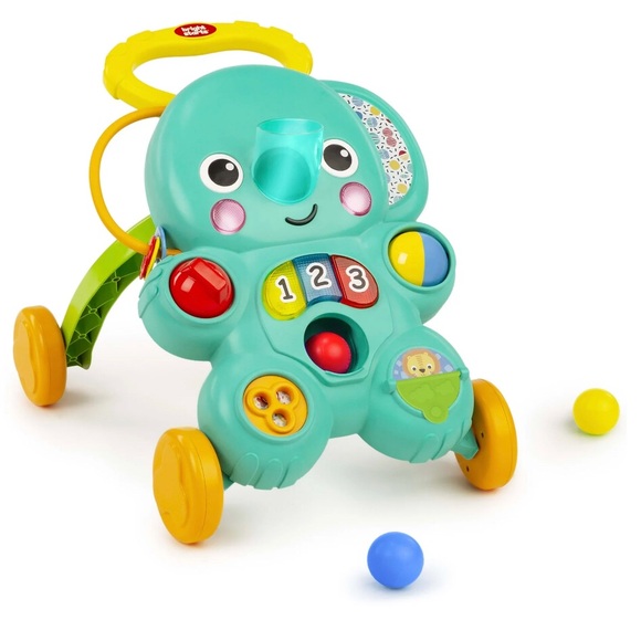 Bright Starts Stroll 'n Roll 2-in-1 Ball Play Baby Walker Elephant - Picture 4 of 4